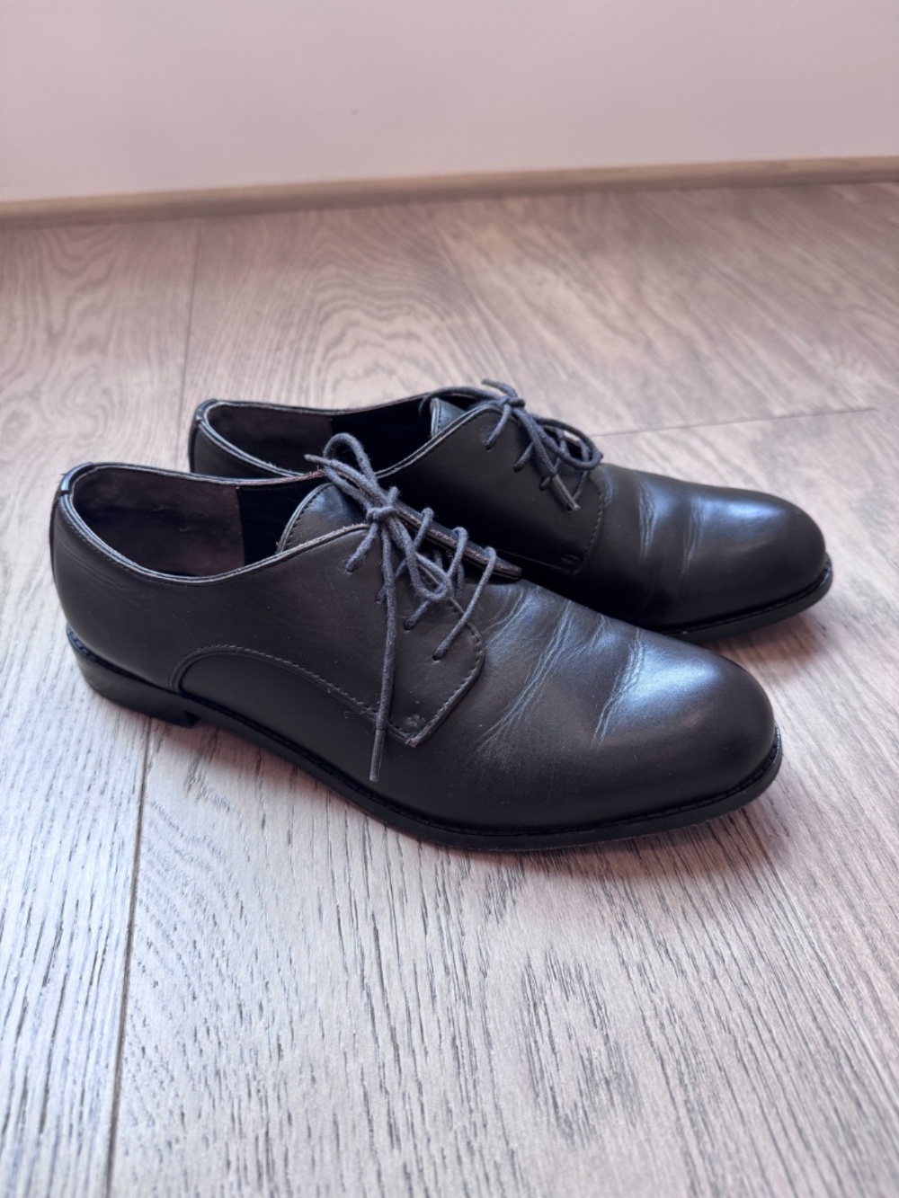 Brooks Brothers Women's Leather Derby Shoes, Size 6.5 US, Color: Brown